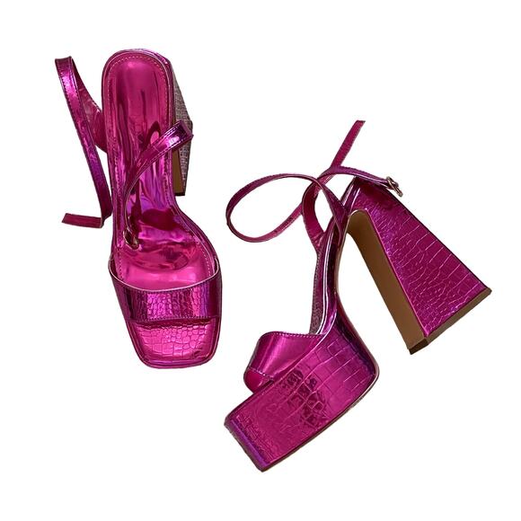 Simmi Shoes - SIMMI London Pink Chunky Heels